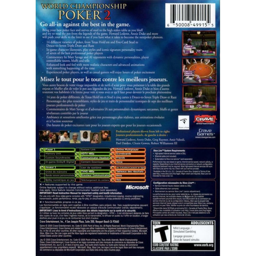 XBOX - World Championship Poker Howard Lederer's DVD Edition