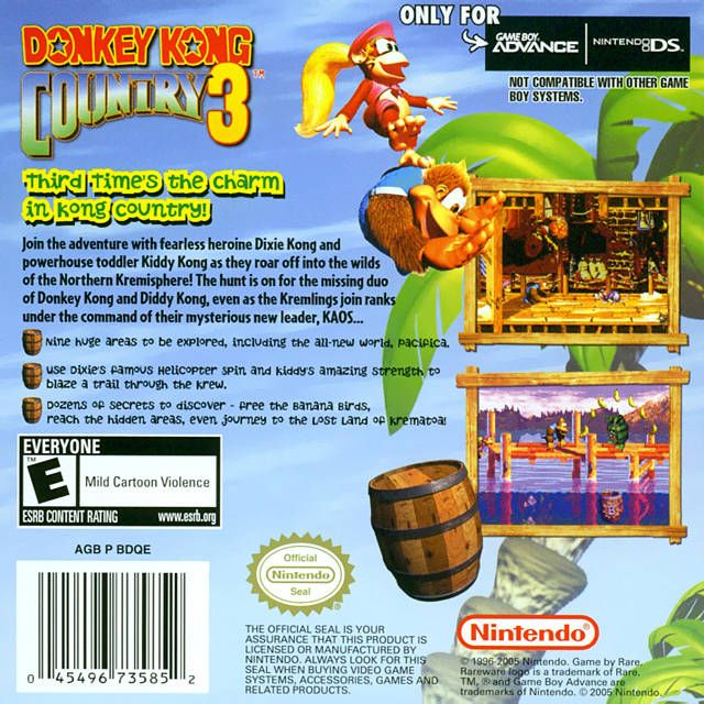GBA - Donkey Kong Country 3 (cartouche uniquement)