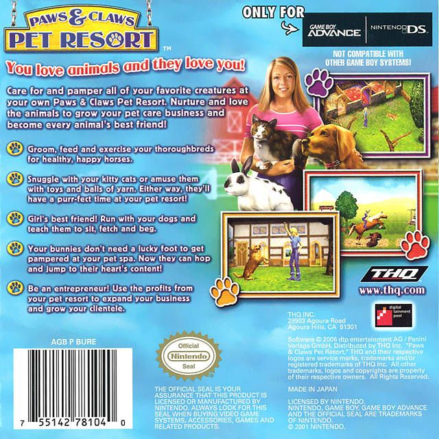 GBA - Paws & Claws Pet Resort (Complete in Box)