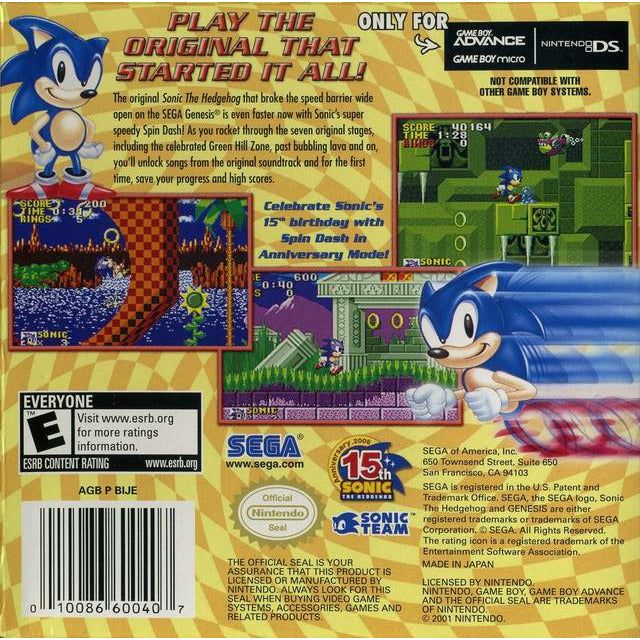 GBA - Sonic the Hedgehog Genesis (Cartridge Only)