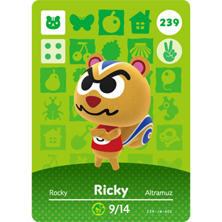 Amiibo - Carte Ricky Animal Crossing (#239)