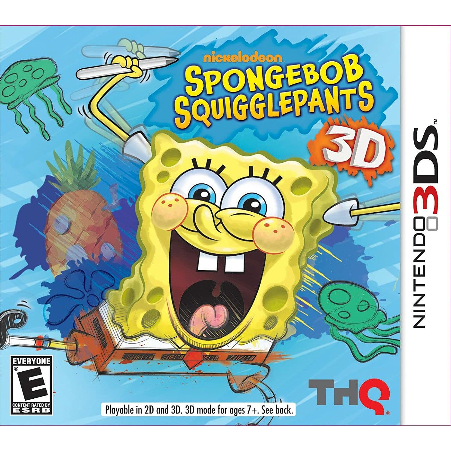 3DS - SpongeBob Squigglepants 3D (In Case)
