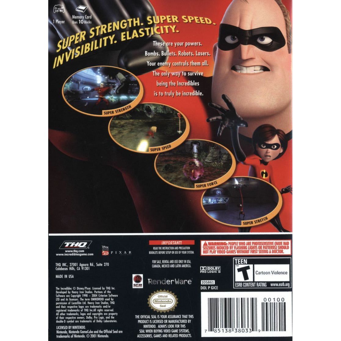 GameCube - The Incredibles Player's Choice
