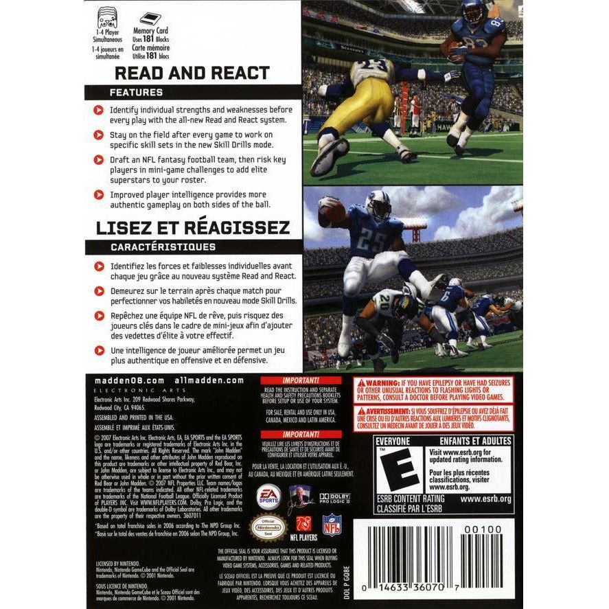 GameCube - Madden NFL 08