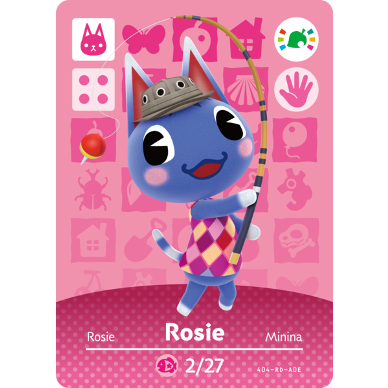 Amiibo - Carte Rosie Animal Crossing (Festival Amiibo)
