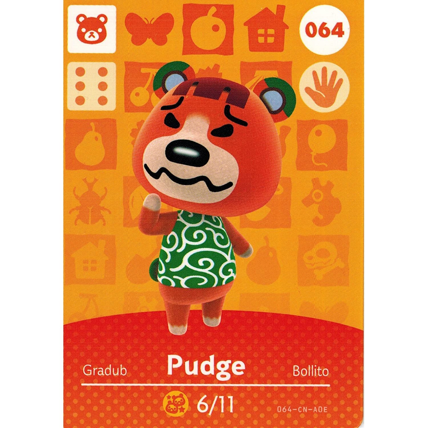 Amiibo - Animal Crossing Pudge Card (#064)