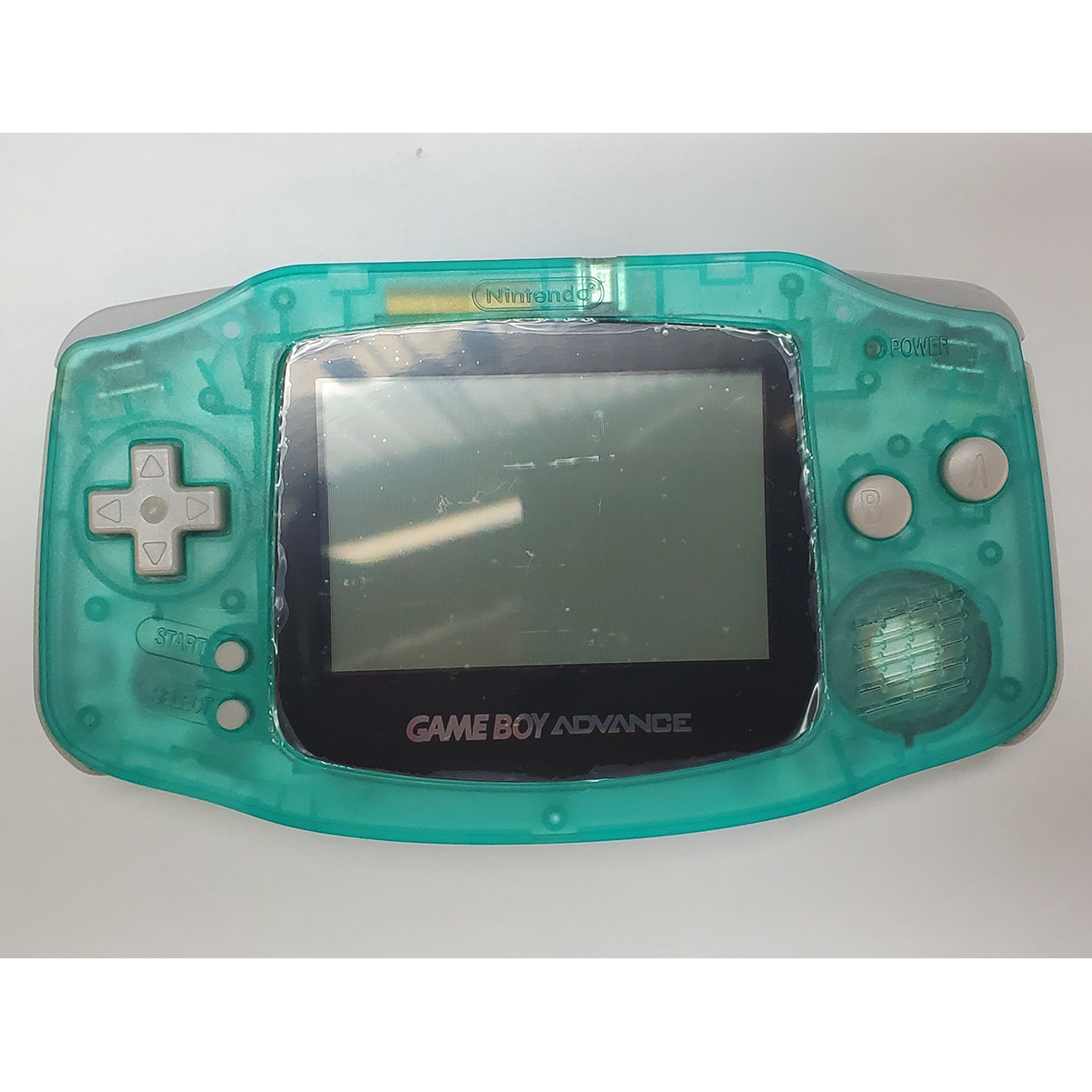 Système Game Boy Advance (Turquoise transparente personnalisée qui brille dans le noir)