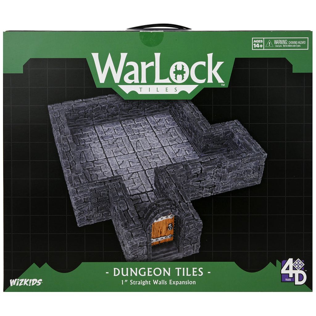 D&amp;D - Warlock Tiles - Extension de murs droits 1"