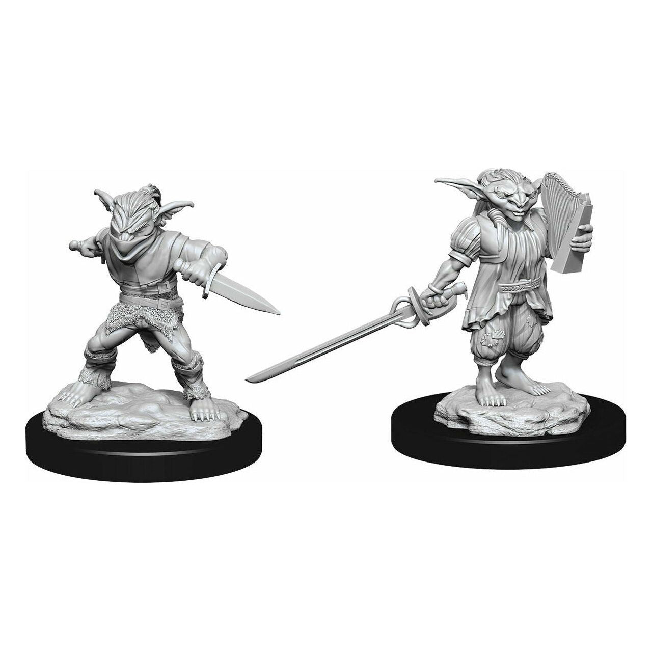 D&D - Minis - Nolzurs Marvelous Miniatures - Goblin Male Rogue & Goblin Female Bard
