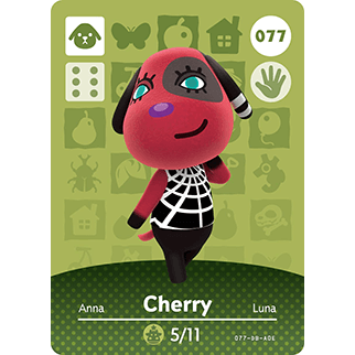 Amiibo - Animal Crossing Cherry Card (#077)