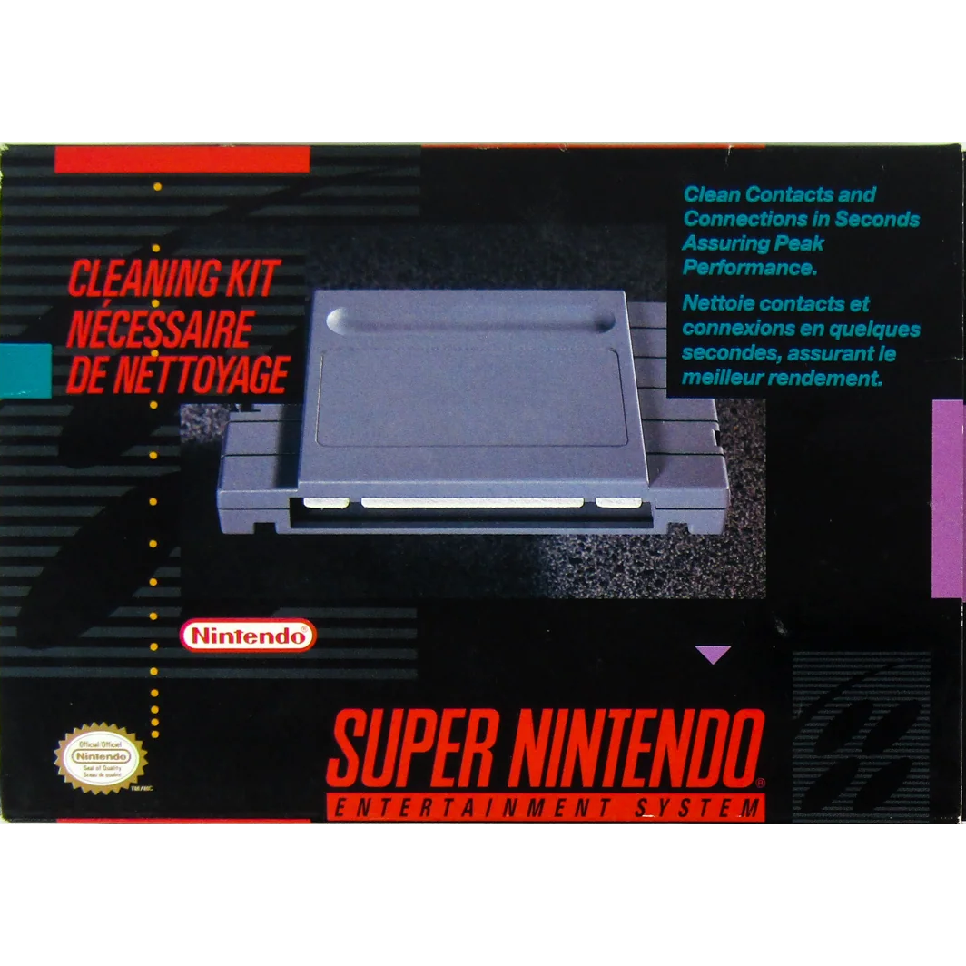 Kit de nettoyage du système de divertissement Super Nintendo (scellé)