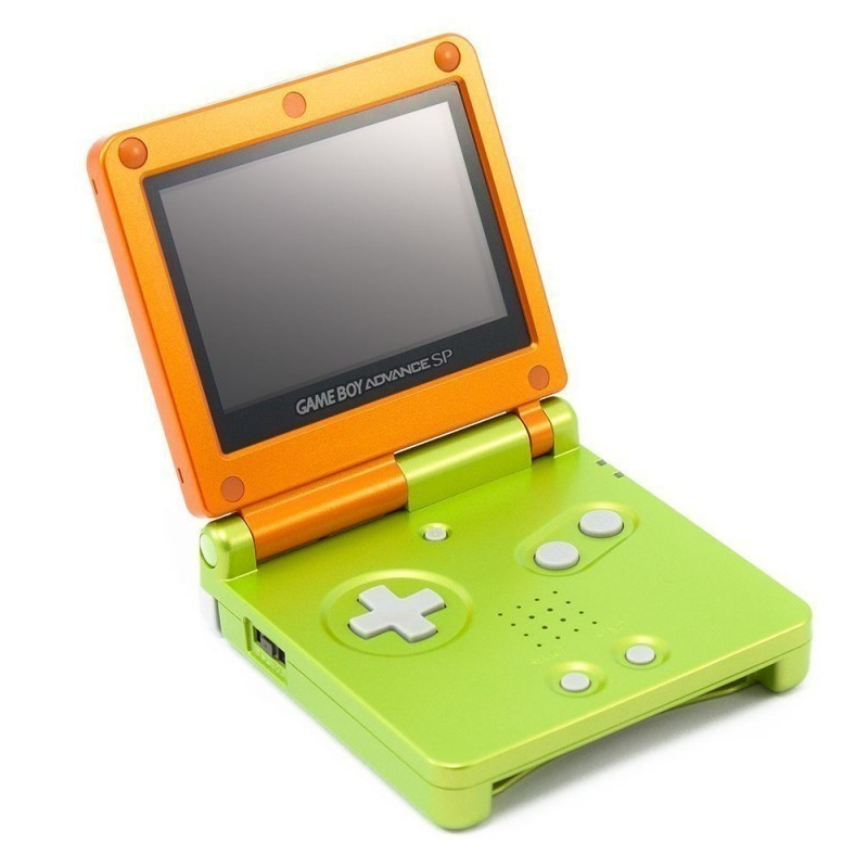 Game Boy Advance SP System (Front Lit) (Spice/Lime)