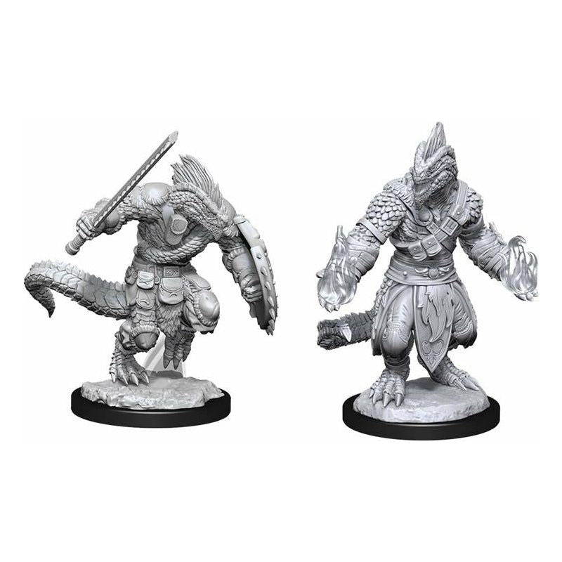 D&amp;D - Minis - Nolzurs Marvelous Miniatures - Barbare homme-lézard et clerc homme-lézard