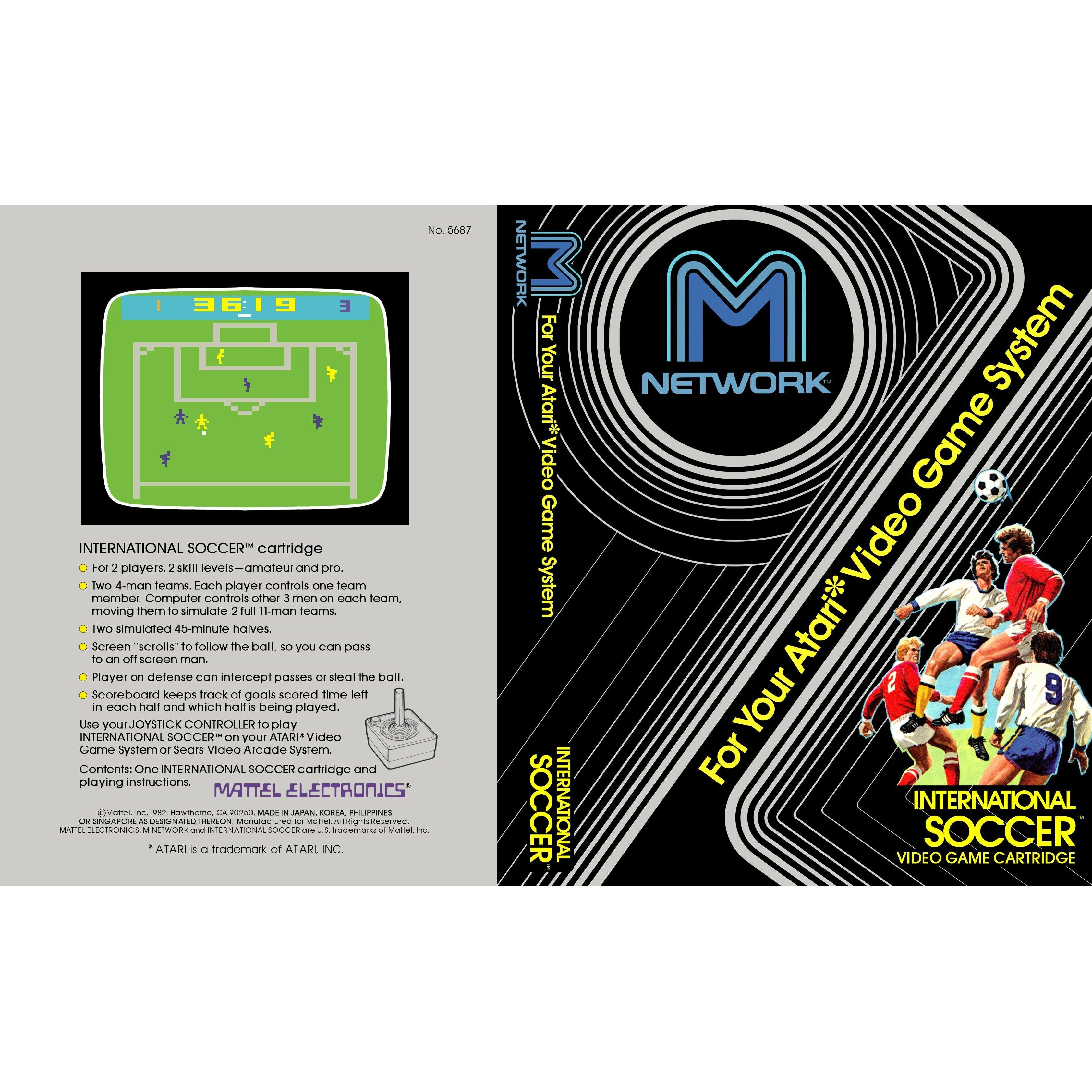 Atari 2600 - International Soccer (cartouche uniquement)