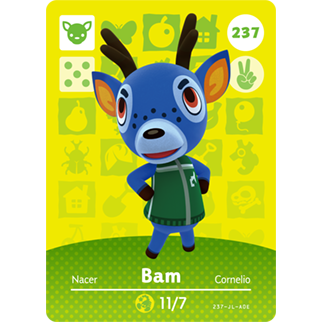 Amiibo - Carte Animal Crossing Bam (#237)