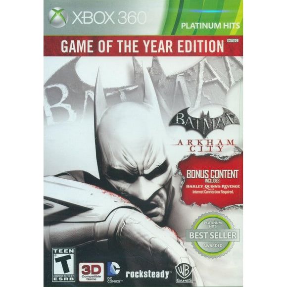 XBOX 360 - Batman Arkham City (Scellé / Jeu de l'année)