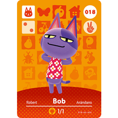 Amiibo - Carte Bob Animal Crossing (#018)