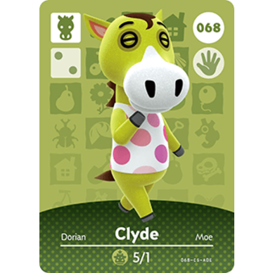 Amiibo - Carte Clyde Animal Crossing (#068)
