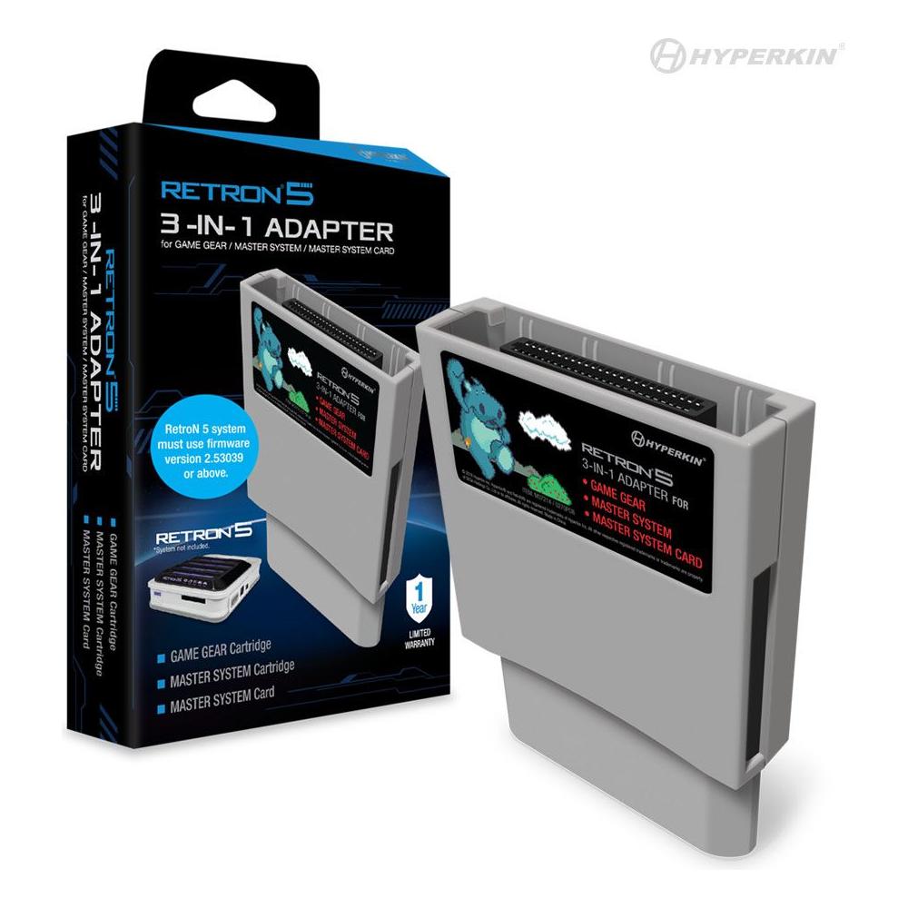 Adaptateur Retron 5 3-en-1 pour Game Gear et Master System (chariot et carte)