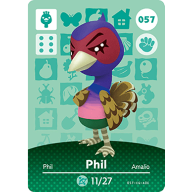 Amiibo - Carte Phil Animal Crossing (#057)