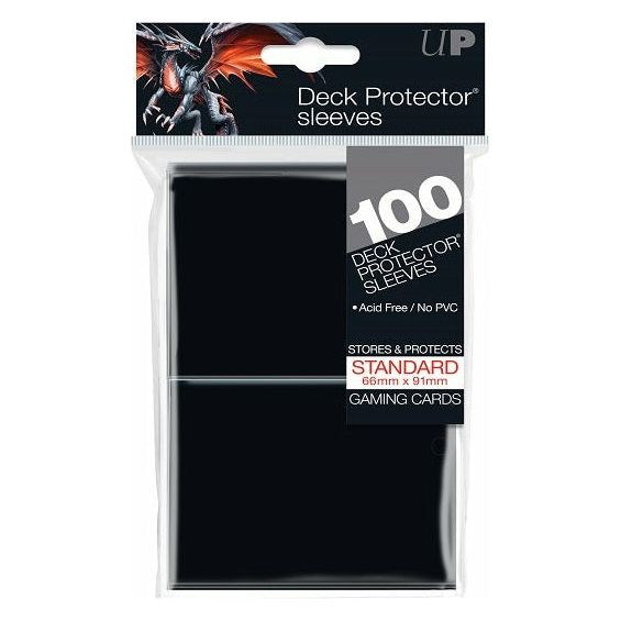 Standard Deck Protector Sleeves (100 Count) Matte (Black)