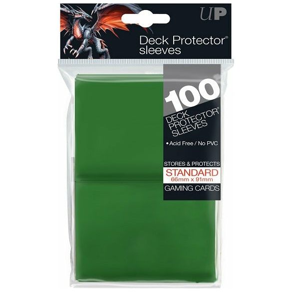 Standard Deck Protector Sleeves (100 Count) Matte (Green)