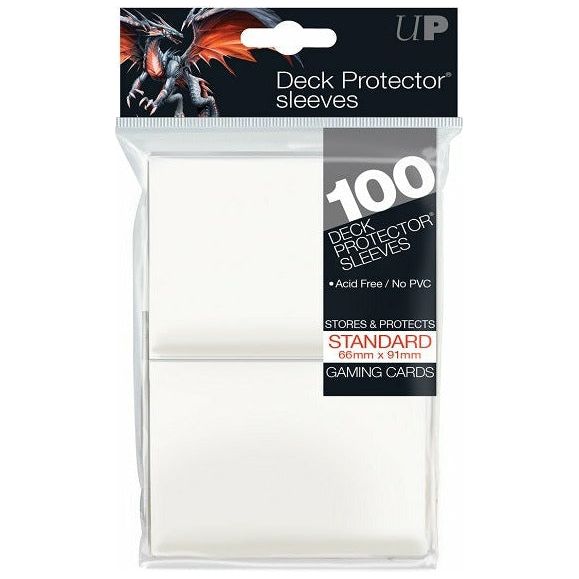 Standard Deck Protector Sleeves (100 Count) Matte (White)