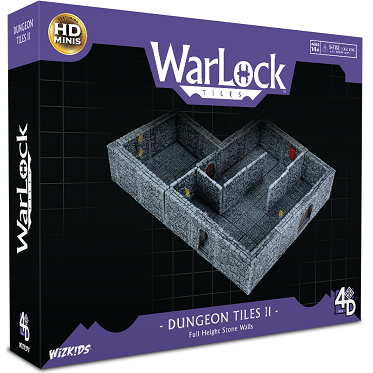 D&D - Warlock Tiles II - Full Height Stone Walls