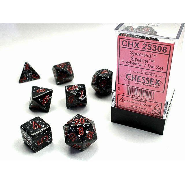 Dice - 7 Piece Speckled Dice Set (Space)