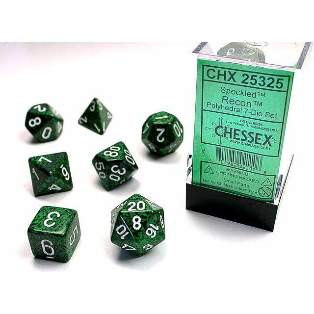 Dés - Ensemble de dés mouchetés de 7 pièces (Recon)