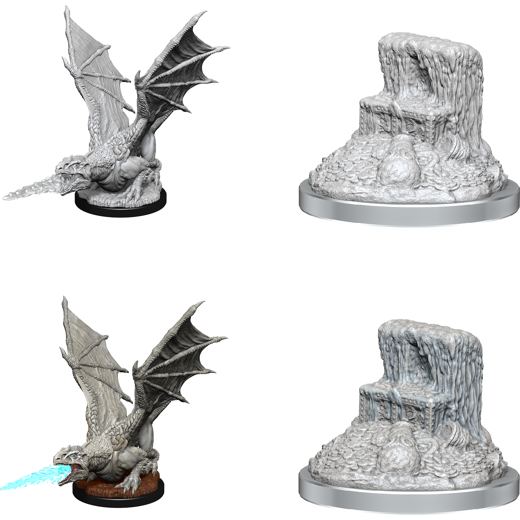 D&amp;D - Minis - Nolzurs Marvelous Miniatures - Wyrmling dragon blanc