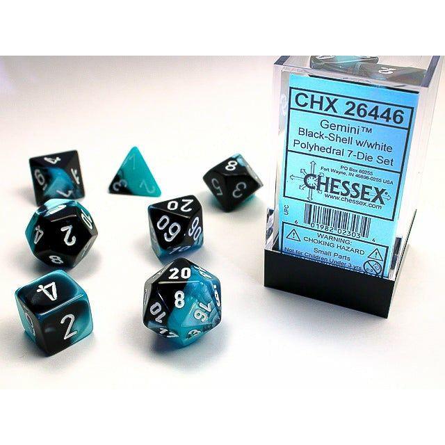 Dice - 7 Piece Gemini Dice Set (Blue/Orange&White)