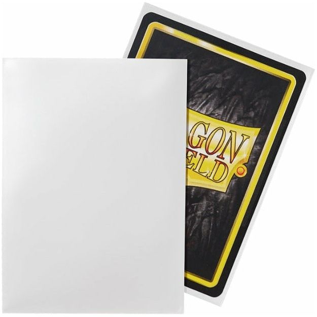 Dragon Shield Sleeves Classic Glossy (Paquet de 100) (Blanc) 