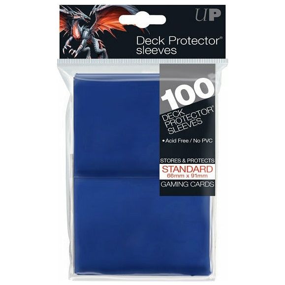 Standard Deck Protector Sleeves (100 Count) Matte (Blue)