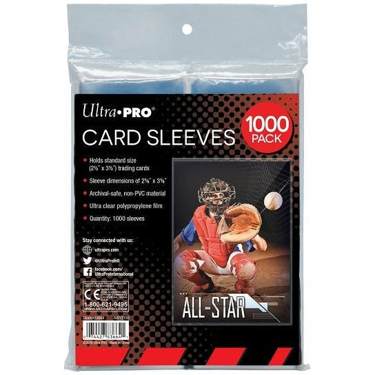 Clear Card Sleeves - (1000 count retail pack)