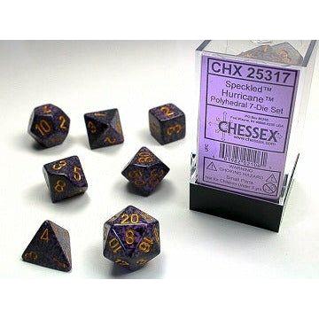 Dice - 7 Piece Speckled Dice Set (Hurricane)