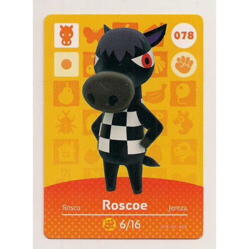 Amiibo - Carte Roscoe Animal Crossing (#078)