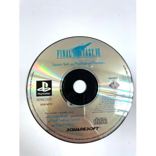 PS1 - Final Fantasy VII Square Soft sur PlayStation Previews (DEMO)
