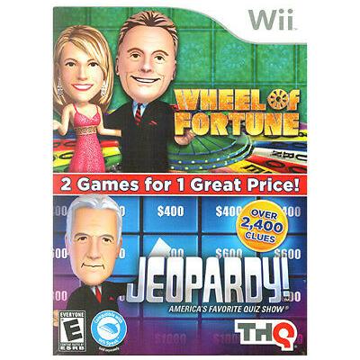 Wii - Jeopardy &amp; Wheel of Fortune Gameplay Fun Double Pack