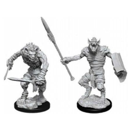 D&D - Minis - Nolzurs Marvelous Miniatures - Gnoll & Gnoll Flesh Gnawer