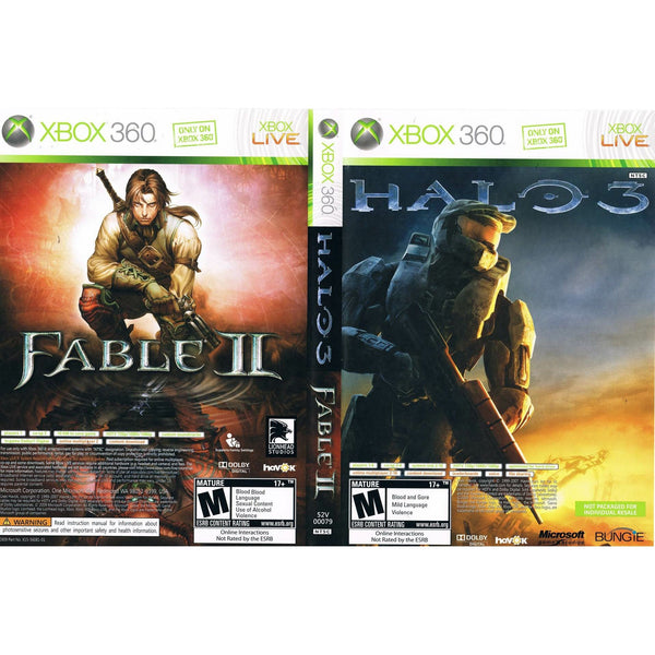 XBOX 360 Halo Fable II Double Pack